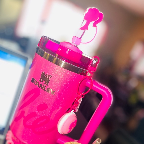 🎀 Barbie Straw Charm Keychain for Stanley 🎀 - Picture 2 of 2